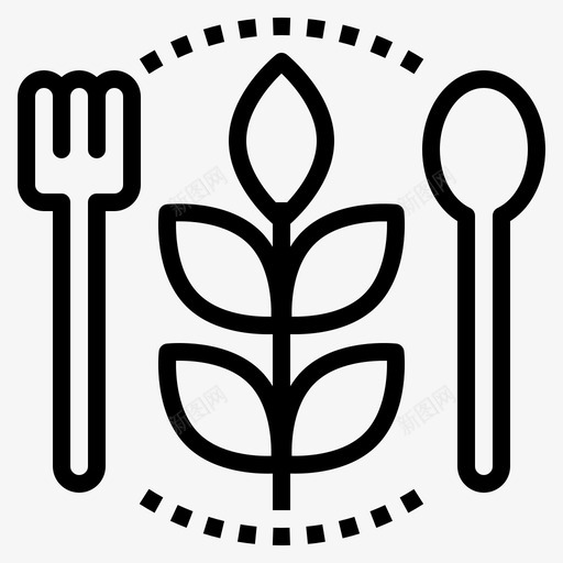 纯素食品膳食有机图标svg_新图网 https://ixintu.com 健身 有机 植物 纯素食品 膳食