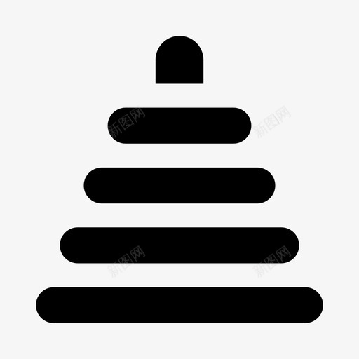 金字塔婴儿玩具图标svg_新图网 https://ixintu.com 婴儿 婴儿2 实心 玩具 金字塔