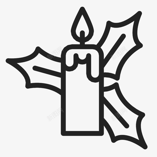 蜡烛庆祝圣诞节图标svg_新图网 https://ixintu.com 圣诞节 庆祝 灯 蜡烛 装饰品