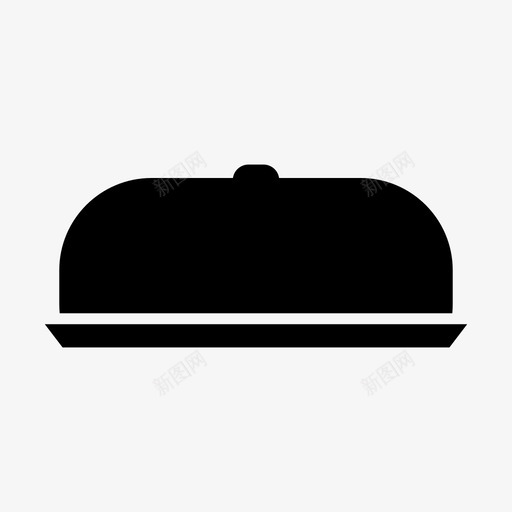 托盘餐具晚餐图标svg_新图网 https://ixintu.com 托盘 晚餐 服务 热的 食物 餐具