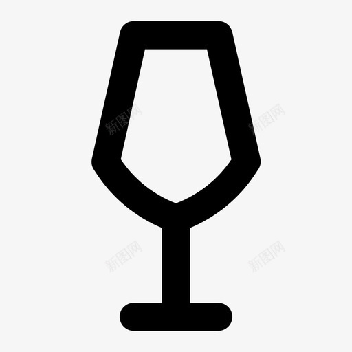 葡萄酒酒精长笛图标svg_新图网 https://ixintu.com 玻璃杯 红酒 葡萄酒 酒精 长笛