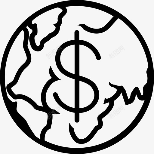 世界经济金融全球图标svg_新图网 https://ixintu.com 世界经济 世界经济金融全球市场 全球 市场 金融