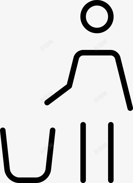 思想处理垃圾图标svg_新图网 https://ixintu.com 人类瘦 垃圾 处理 女人 废物 思想