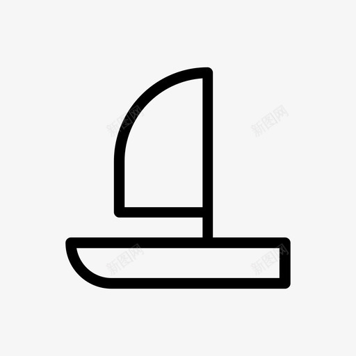 船帆船运动图标svg_新图网 https://ixintu.com 帆船 游艇 船 运动