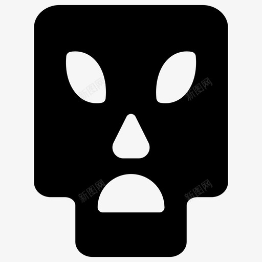 骷髅万圣节恐怖图标svg_新图网 https://ixintu.com 万圣节 万圣节标志 头骨 怪物 恐怖 骷髅