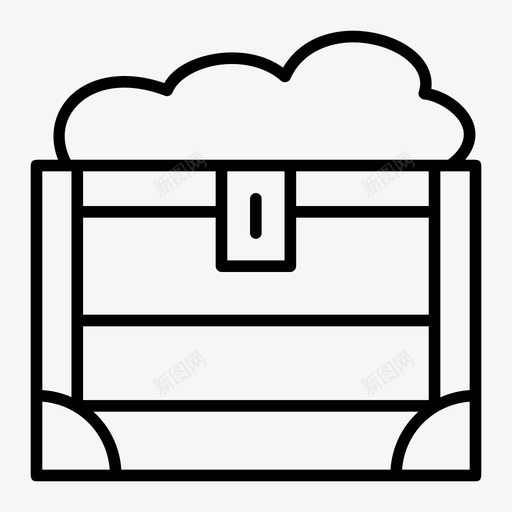 宝箱集装箱海盗图标svg_新图网 https://ixintu.com 宝箱 宝藏 海盗 集装箱
