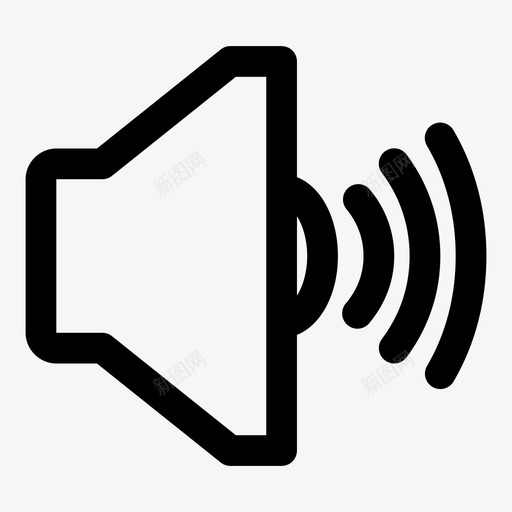音量音频音乐图标svg_新图网 https://ixintu.com 开 手机粗体 扬声器 音乐 音量 音频