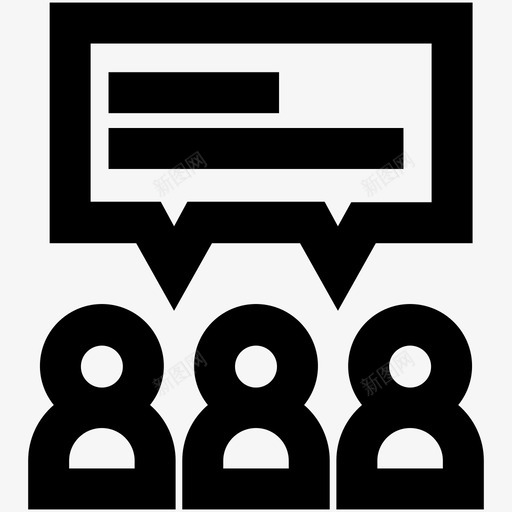 讨论人员团队图标svg_新图网 https://ixintu.com 人员 团队 用户 讨论
