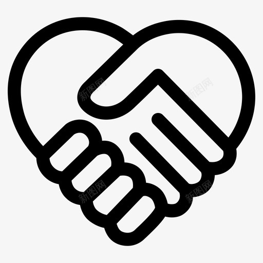 见面握手图标svg_新图网 https://ixintu.com 握手 见面