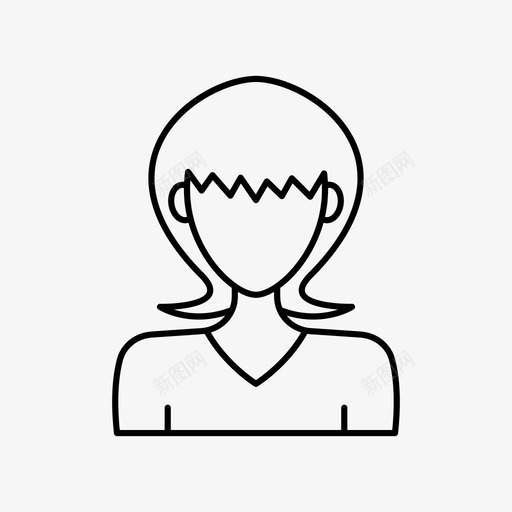 短发女孩化身女性图标svg_新图网 https://ixintu.com 化身 化身女性 女性 用户 短发 短发女孩