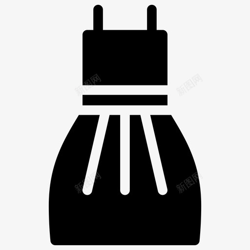 连衣裙布料女装图标svg_新图网 https://ixintu.com 女装 布料 服装字形图标 连衣裙
