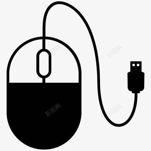 鼠标计算机硬件办公室图标svg_新图网 https://ixintu.com 办公室 计算机硬件 鼠标