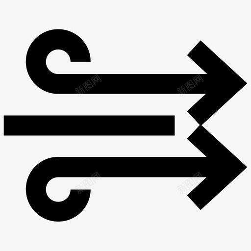 风微风方向图标svg_新图网 https://ixintu.com 力量 微风 方向 风