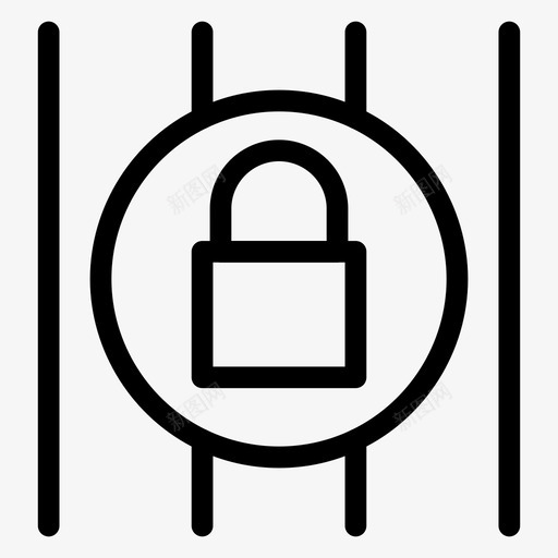 锁起来逮捕城堡图标svg_新图网 https://ixintu.com 城堡 法律 法律和正义线图标 监狱 逮捕 锁起来