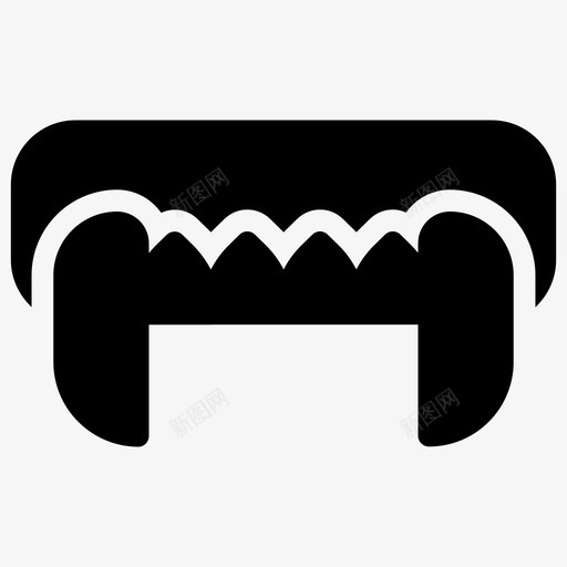 吸血鬼毒牙万圣节图标svg_新图网 https://ixintu.com 万圣节 万圣节标志 吸血鬼 毒牙