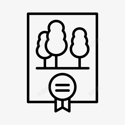 绿色能源证书图标svg_新图网 https://ixintu.com 绿色能源 证书