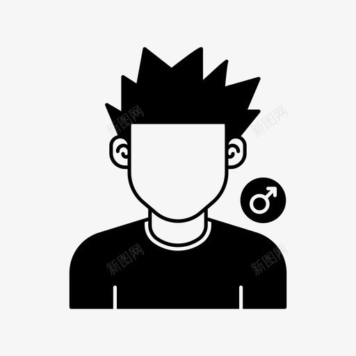 发型男头像头巾图标svg_新图网 https://ixintu.com 发型男 头像 头像男 头巾 用户