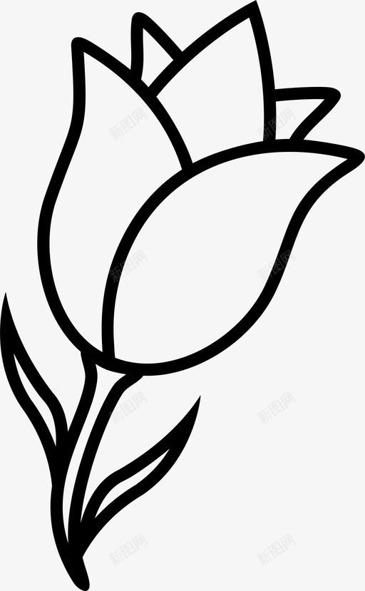 花植物郁金香图标svg_新图网 https://ixintu.com 植物 花 郁金香