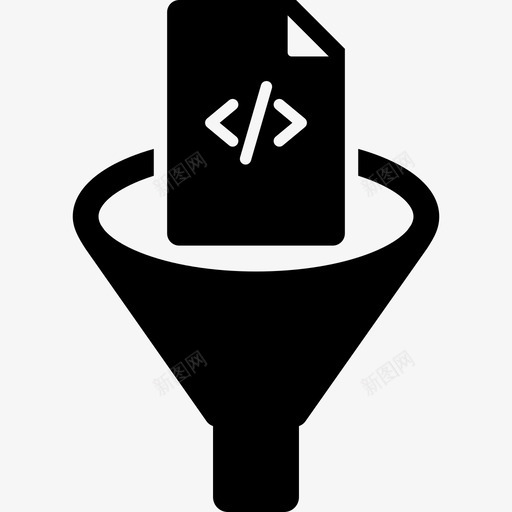 编码漏斗工具和器具开发图标svg_新图网 https://ixintu.com 工具和器具 开发 编码漏斗