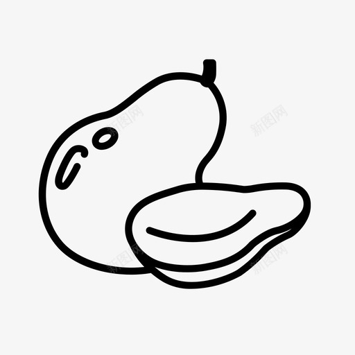 鳄梨水果热带水果图标svg_新图网 https://ixintu.com 水果 热带水果 鳄梨
