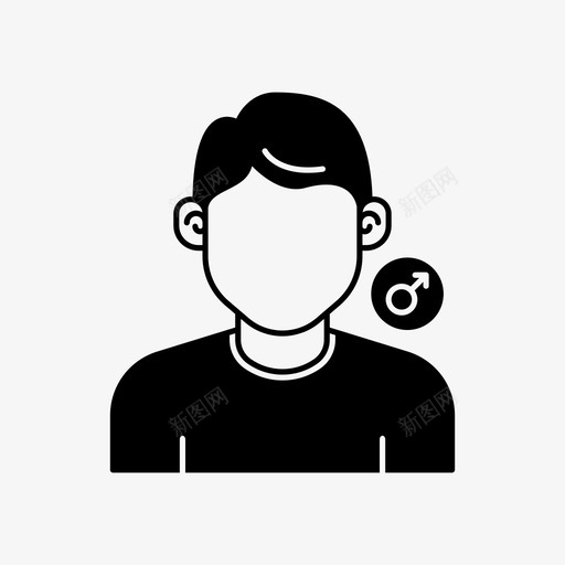 化身男男个人资料图标svg_新图网 https://ixintu.com 个人资料 化身男 用户 男