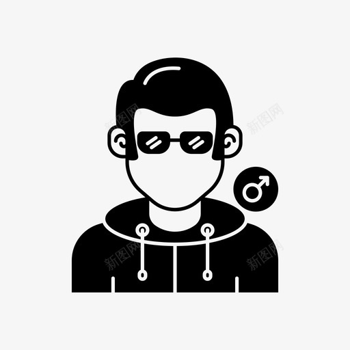 酷男阿凡达眼镜图标svg_新图网 https://ixintu.com 发型 男 眼镜 酷男 阿凡达 阿凡达男