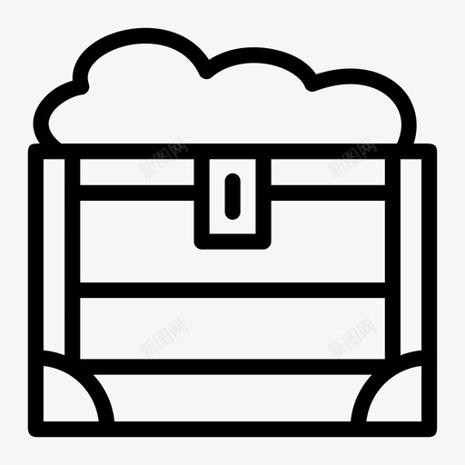 宝箱黄金海盗图标svg_新图网 https://ixintu.com 宝箱 海盗 财富 黄金