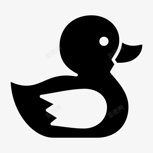 鸭子宝宝洗澡图标svg_新图网 https://ixintu.com 孩子 宝宝 橡皮鸭 洗澡 玩具 鸭子