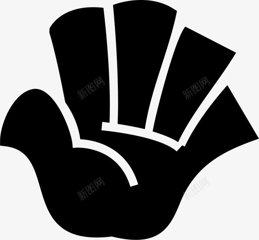 五指手势数字符号图标svg_新图网 https://ixintu.com 五指手势 数字 符号