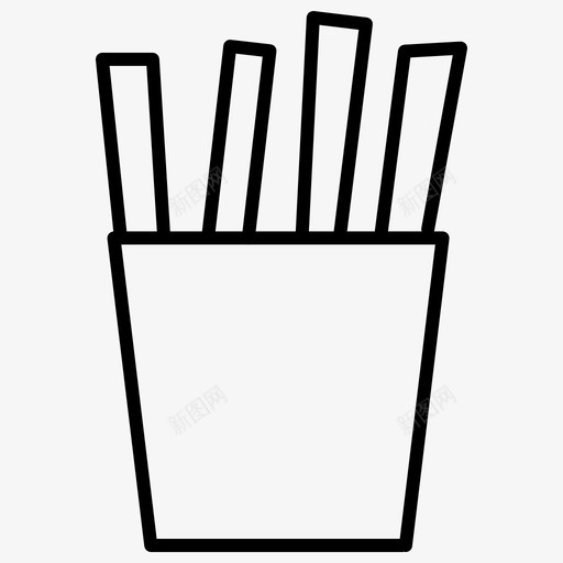 炸薯条薯条薄的食物图标svg_新图网 https://ixintu.com 炸薯条 薄的食物 薯条