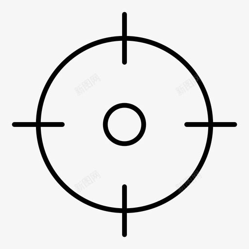 十字准线瞄准焦点图标svg_新图网 https://ixintu.com ios和android线集 十字准线 技术 焦点 目标 瞄准