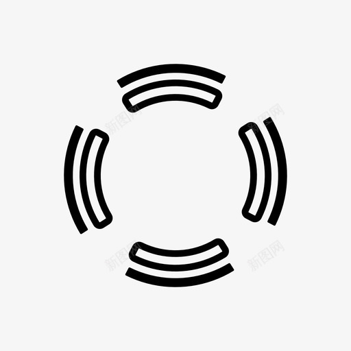 圆形图案圆弧短划线图标svg_新图网 https://ixintu.com 圆弧 圆形图案 短划线