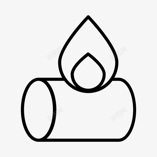 木材燃烧火图标svg_新图网 https://ixintu.com 原木 木材 火 燃烧