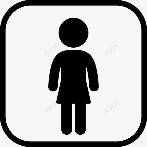 妇女的标志地图和旗帜指示图标svg_新图网 https://ixintu.com 地图和旗帜 妇女的标志 指示