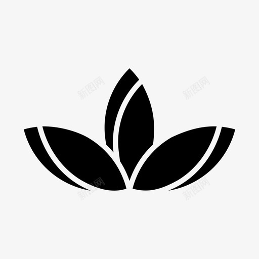 莲花植物花图标svg_新图网 https://ixintu.com 植物 花 莲花 莲花植物