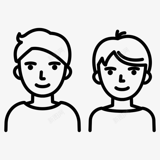 男孩兄弟孩子图标svg_新图网 https://ixintu.com 兄弟 孩子 家庭化身 家庭成员 男孩 青少年