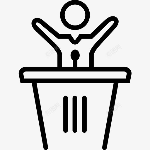演讲领袖政治家图标svg_新图网 https://ixintu.com 政治 政治家 演讲 领袖