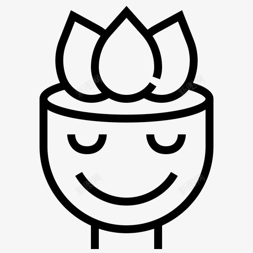 冥想佛陀佛教图标svg_新图网 https://ixintu.com 佛教 佛陀 冥想 灵性 莲花