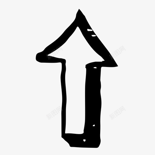 上箭头方向粗略图标svg_新图网 https://ixintu.com 上箭头 方向 粗略图标