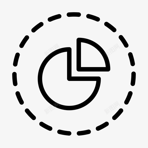 导入数据饼图虚线图标集svg_新图网 https://ixintu.com 导入数据 虚线图标集 饼图