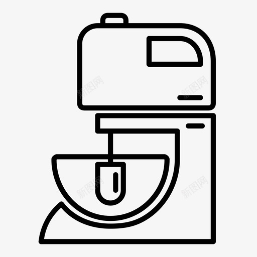 立式搅拌机烹饪电动搅拌机图标svg_新图网 https://ixintu.com 厨房电器 厨房设备 烹饪 电动搅拌机 立式搅拌机