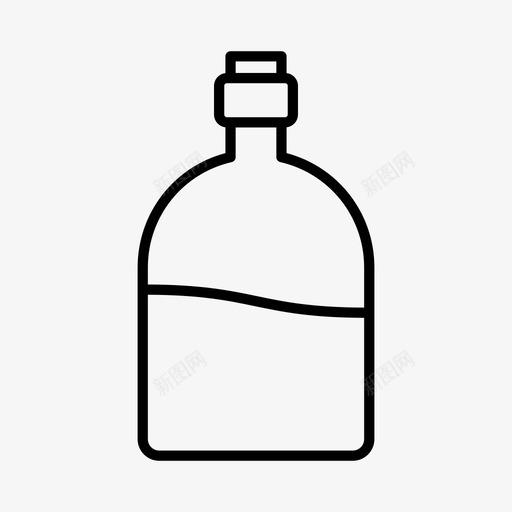 酒饮料瓶子图标svg_新图网 https://ixintu.com 朗姆酒 瓶子 禁酒 酒 饮料