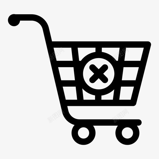 购物车移动出售图标svg_新图网 https://ixintu.com 出售 移动 购物车