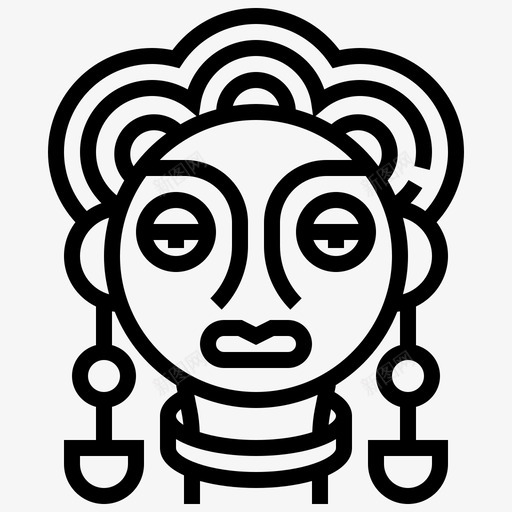 人类非洲女人图标svg_新图网 https://ixintu.com 人类 女人 非洲 非洲的象征