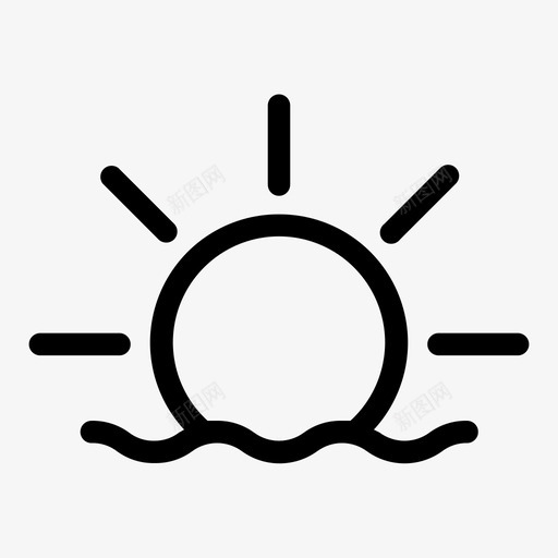 太阳大自然日落图标svg_新图网 https://ixintu.com 大自然 太阳 日落