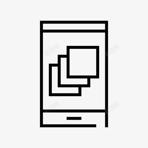 移动应用程序android设备图标svg_新图网 https://ixintu.com android 公共服务 智能手机 移动应用程序 设备