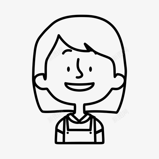 短发孩子化身女孩图标svg_新图网 https://ixintu.com 个人资料 化身 化身孩子 女孩 照片 短发孩子