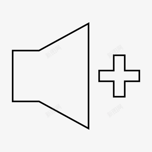 增大音量扬声器音量高图标svg_新图网 https://ixintu.com 增大音量 扬声器 音量高