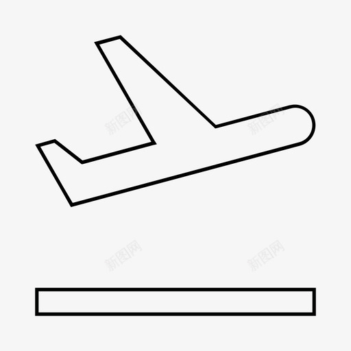 离港飞机航班图标svg_新图网 https://ixintu.com 物料线 离港 航班 飞机