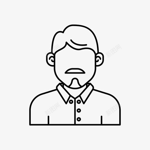 化身男男个人资料图标svg_新图网 https://ixintu.com 个人资料 化身男 用户 男